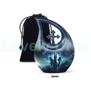 โกศใส่เถ้ากระดูกมนุษย์สำหรับงานศพขนาดใหญ่พร้อมถุงกำมะหยี่ - Product Image 4