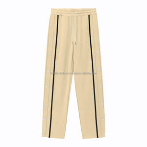 2025 Pantalones deportivos de ocio con botonadura para hombre, ropa informal, nuevo Otoño, pantalones y pantalones holgados de tubo recto con cordón para hombre - Product Image 6