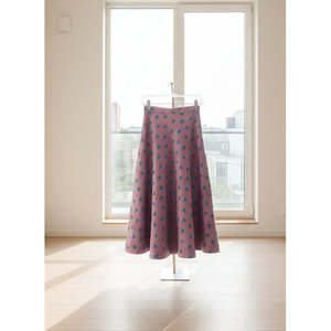 Lavender Love Twill <b>Skirt</b> Casual Summer Straight Cargo with Natural Waist Spandex Viscose Woven Fabric Knitted Decorations - Product Image 3