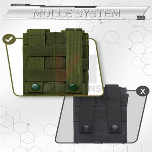 Haute Qualité Paintball Sports Mag Holster Double Mag Pouch Tactique MOLLE Compatible Double Support Durable Nylon Matériel OEM - Product Image 4