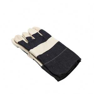 Gants de travail en cuir de vachette pour adultes, gants de soudage de sécurité pour la construction et les activités de plein air, résistants à la chaleur, longueur poignet - Product Image 5