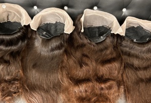 Auténtica Peluca de pelo virgen indio natural extensiones de onda de templo Natural peluca Remy pelo donante Real producto de cabello humano de alta calidad - Product Image 4