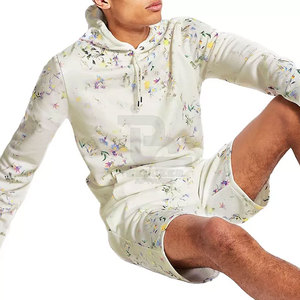 Oem Service-Ensemble short à capuche surdimensionné pour homme, ensemble de tenues en coton 100%, ensemble deux pièces, sweat-shirt et short pour homme 2025 - Product Image 2