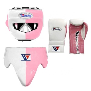 Kit d'entraînement de boxe professionnel sur mesure, gants en cuir Winning, protège-tête/aine, séchage rapide, respirant, arts martiaux - Product Image 1