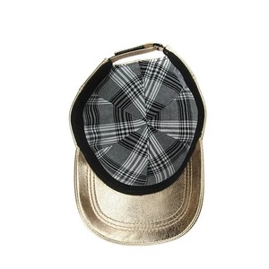 Hiver Casquette de baseball unisexe en cuir véritable Hommes Femmes Outdoor Casual Bright Golden/Silver Hip Pop Hat Male Hockey Snapback - Product Image 6