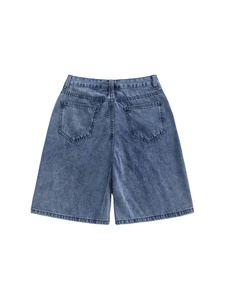 Pantalones cortos de tela vaquera para hombre, ropa de gimnasio con ajuste elegante y elástico, ropa de calle de uso diario, pantalones cortos de malla, proveedor OEM de Pakistán - Product Image 3