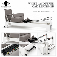 Reformer de Pilates Studio Unfolding en bois de chêne blanc, machine de fitness portable pour la maison, lit de rééducation réglable, design pliable, pour la santé physique