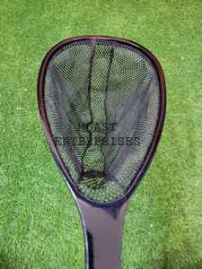 Filet d'atterrissage de pêche à la mouche en plein air Filet à truite Cadre en bois avec filet en caoutchouc Filet coulé à la main Thor Filet de pêche à la truite - Product Image 3