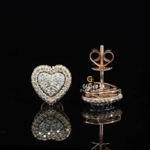 Boucles d'oreilles rondes en argent sterling s925 avec diamants de Moissanite taillés en brillant avec clarté vvs pour femmes - Product Image 3