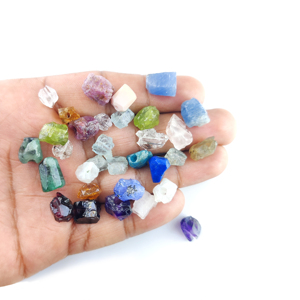 Piedra DE NACIMIENTO DE JULIO DE rubí perforado en el centro de 3mm en bruto Natural, piedra preciosa suelta de cristal de energía curativa para hacer joyas, abalorios de piedra natal - Product Image 6