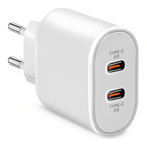 เครื่องชาร์จติดผนัง USB-C สองพอร์ต 20W สีขาว TETRPD20CCW - Product Image 3