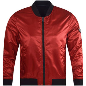 Chaqueta de Satén con Forro para Hombre de Alta Calidad, Estilo Universitario, con Cuello Alto, Logotipo Personalizado, Impermeable, Venta al por Mayor con Servicio OEM - Product Image 1