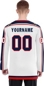 Maillots de hockey sur glace sublimés directs d'usine uniformes extensibles durables respirants conçus sur mesure pour la pratique et les matchs d'équipe - Product Image 6