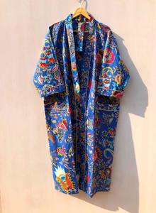 Robe kimono en coton imprimé à la main, motif floral paisley, pour le marché de gros au meilleur prix - Product Image 5