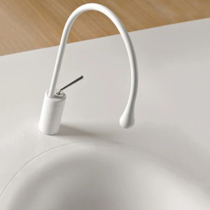 ก๊อกน้ำอ่างล้างหน้าแบบฝักบัว Gessi Goccia สีขาวด้าน ดีไซน์ทันสมัย ผลิตจากทองเหลืองสีขาวด้าน พร้อมหัวก๊อกรูปหยดน้ำ สำหรับห้องน้ำที่หรูหรา - Product Image 2