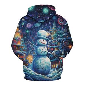 2025 Sudaderas con capucha para hombre Sudadera CON CAPUCHA DE Navidad 100% Poliéster Sublimación completa Diseño bordado personalizado Ropa de invierno cálida - Product Image 2