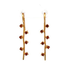 Pendientes de Plata de Ley con Granate de Colores, Elegantes y de Lujo para Mujer, para Aniversario, Fiesta, Boda, Joyería Fina al por Mayor - Product Image 3