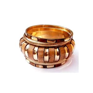 ชุดกำไลทองเหลืองลูกปัดกระดูกแฟชั่นขายดี - Product Image 2