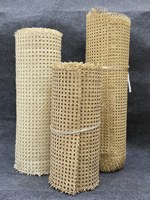 Rollo de Mimbre de Ratán Tejido para Sillas, Proyectos de Tapicería de Muebles, con Láminas de Ratán Tejidas Pulidas y con Acabado Natural