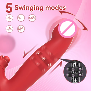 Vibrateur lapin en gros - 10 vitesses, stimulateur double point G et clitoridien, silicone liquide, sans danger pour le corps, étanche, recharge USB, sextoy - Product Image 3