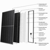Panneaux solaires MULOYAL 645W, 23,9% de gain TOPCon, ultra bifaciaux, gain de 10%, cellules à double verre, 182 mm x 182 mm, module solaire monocristallin