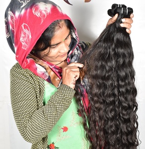 Wholesale Natural Wave Cuticle Aligned Double Weft Vietnamese Hair <b>Extensions</b> 1B HD Lace Waves Curls <b>Cheap</b> Raw Indian Human Hair - Product Image 4