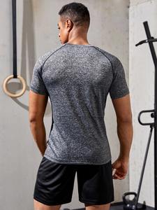 Camiseta Deportiva Personalizable para Hombre, 100% Algodón, Transpirable, de Manga Corta, para Gimnasio, Running, Entrenamiento y Fitness - Product Image 3