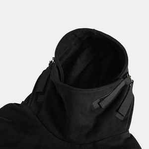 Techwear-Sudadera con capucha de gran tamaño en blanco Vintage para invierno - Product Image 3