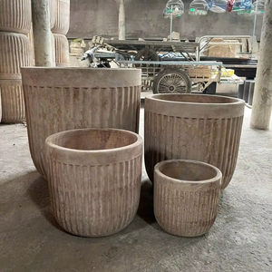 Maceta de terracota vietnamita antigua, cerámica de arcilla sin esmaltar con maceta de labios arqueados para jardín doméstico para plantas y flores - Product Image 4