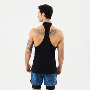 Camiseta sin mangas de gimnasio para hombre, camiseta personalizada de talla grande, 100% de algodón, de secado rápido, transpirable y cómoda para Fitness - Product Image 2