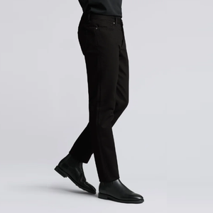 Jean en denim pour homme, design personnalisé, respirant, écologique, taille mi-haute, coupe droite, en coton et élasthanne, décontracté, orienté export - Product Image 2