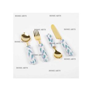 Juego de Cubiertos de Acero Inoxidable de 4 Piezas con Mangos de Resina, Tamaños y Formas Personalizadas, Juego de Cubiertos para Alimentos a Bajo Precio - Product Image 2