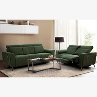 Ensemble de canapés inclinables modernes au design unique, avec dossier rembourré, couleur personnalisable, pieds en métal, dossier haut, pour appartement, centre commercial, villa