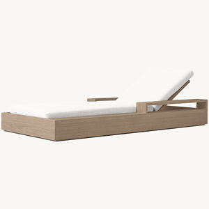 Ensemble de chaises longues d'extérieur, meubles de jardin, ensemble de chaises longues de villa, ensemble de chaises longues de jardin de luxe, hôtel moderne, patio, chaise longue en teck - Granari - Product Image 2