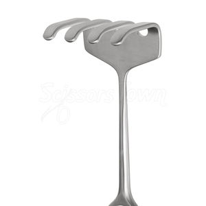 Écarteur Ollier Instrument chirurgical en acier inoxydable à lame émoussée de neuf pouces à quatre broches pour la rétraction des tissus mous - Product Image 5