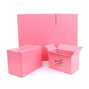 Caja de regalo Rosa Embalaje corrugado de tres capas Cartón de almacenamiento de transporte Tamaño personalizado y logotipo impreso - Product Image 2