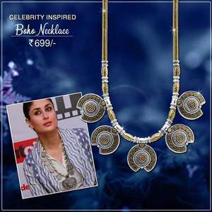 Jeweljunk 2 Tone Zinc Alloy Boho Necklace 1111016-Accesorio de moda elegante y elegante - Product Image 1