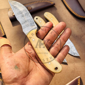 Custom Damascus Steel Hunting <b>Knife</b> Leather Sheath OEM Manufacturer Fixed Blade Hunting <b>Knife</b> Bulk Supply Hot Sale 2026 Pakka - Product Image 4