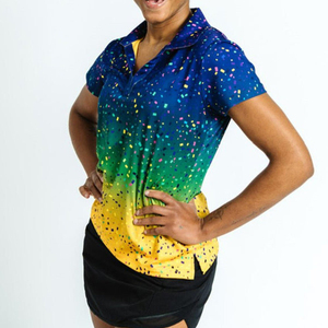 Camiseta de golf de poliéster personalizada para hombre y mujer, camiseta de secado rápido para Polo, Camiseta deportiva sólida con logotipo bordado estampado - Product Image 5
