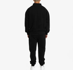 Warm Winter Heavyweight Cotton Mens Gym Fitness Quarter Zip Sweater Work <b>Shirt</b> Golf Basics Sweatshirt 1/4 Zip <b>Fleece</b> Pullover - Product Image 4