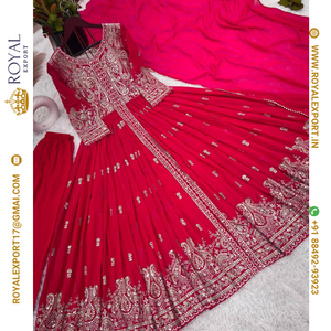 Lanzamiento del nuevo diseñador Party Wear Look Vestido de trabajo de bordado pesado completo y colección Dupatta - Product Image 4