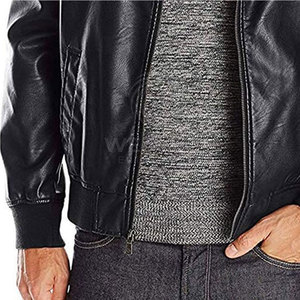 Veste en cuir pour homme respirante et chaude pour l'hiver, vêtement décontracté, veste en cuir pour homme en matériau de qualité supérieure, prix de gros - Product Image 3