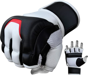 Gants de boxe légers à demi-doigts avec gants intérieurs extensibles pour l'entraînement de poinçonnage MMA et Muay Thai Protection du poignet - Product Image 4
