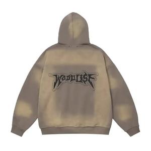 เสื้อฮู้ดซักกรดของผู้ชายผ้าคอตตอน100% เทอร์รี่วินเทจ - Product Image 5