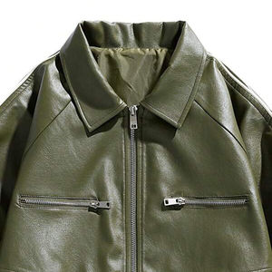 Nouvelles vestes en cuir Nouvelle arrivée Veste Slim Fit pour homme - Product Image 5