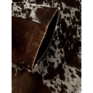 Blousons d'hiver unisexes en cuir véritable de vachette, respirants, finition de haute qualité, avec broderie animale moderne sur le devant, imperméables, fermeture éclair lavée - Product Image 6