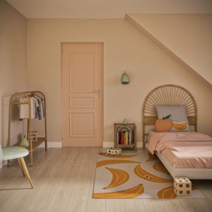 Perchero de ratán natural para ropa de niños y adultos, Perchero de tela con cesta de almacenamiento para decoración del hogar - Product Image 5