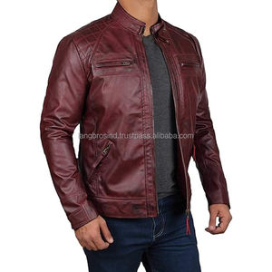 <b>Men's</b> Fish Leather High Quality Custom Breathable Motorcycle Riding <b>Racing</b> <b>Jacket</b> with Zipper Pocket Plus Size Winter - Product Image 2