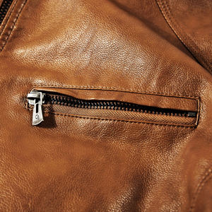 Vente en gros sur mesure Nouvelle mode de vestes pour hommes Veste en cuir d'hiver à col montant et fermeture éclair de haute qualité pour hommes - Product Image 4