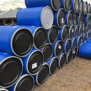 Venda quente 200L HDPE Azul Barreiras De Embalagem De Plástico/tambor Recipiente com anéis duplos atacado \ Galão Usado Tambor De Plástico - Product Image 3